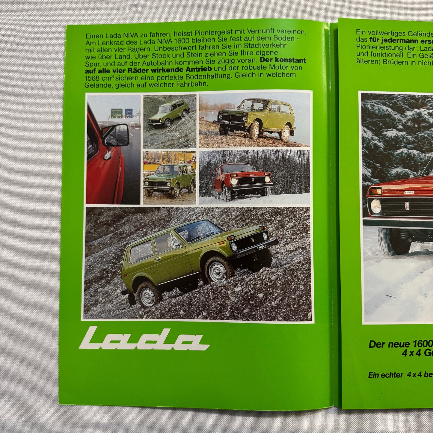 Lada Niva 1600 Car Sales Brochure Catalog Advertising Vintage German Text