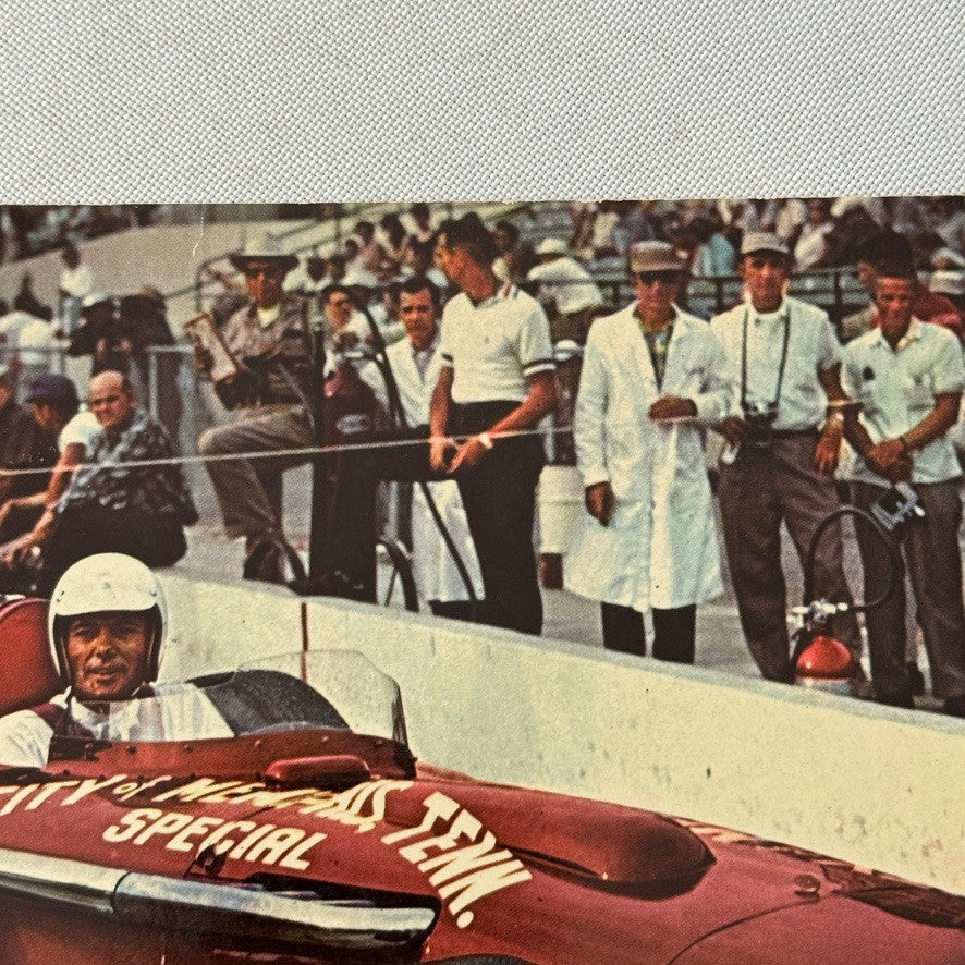Vintage Indy Racing Postcard Fred Agbashian Motorport Driver Post Card