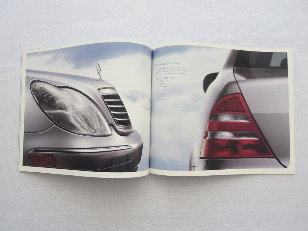 2002 Mercedes S Class Sales Brochure Catalog S430 S500 S55 AMG S600