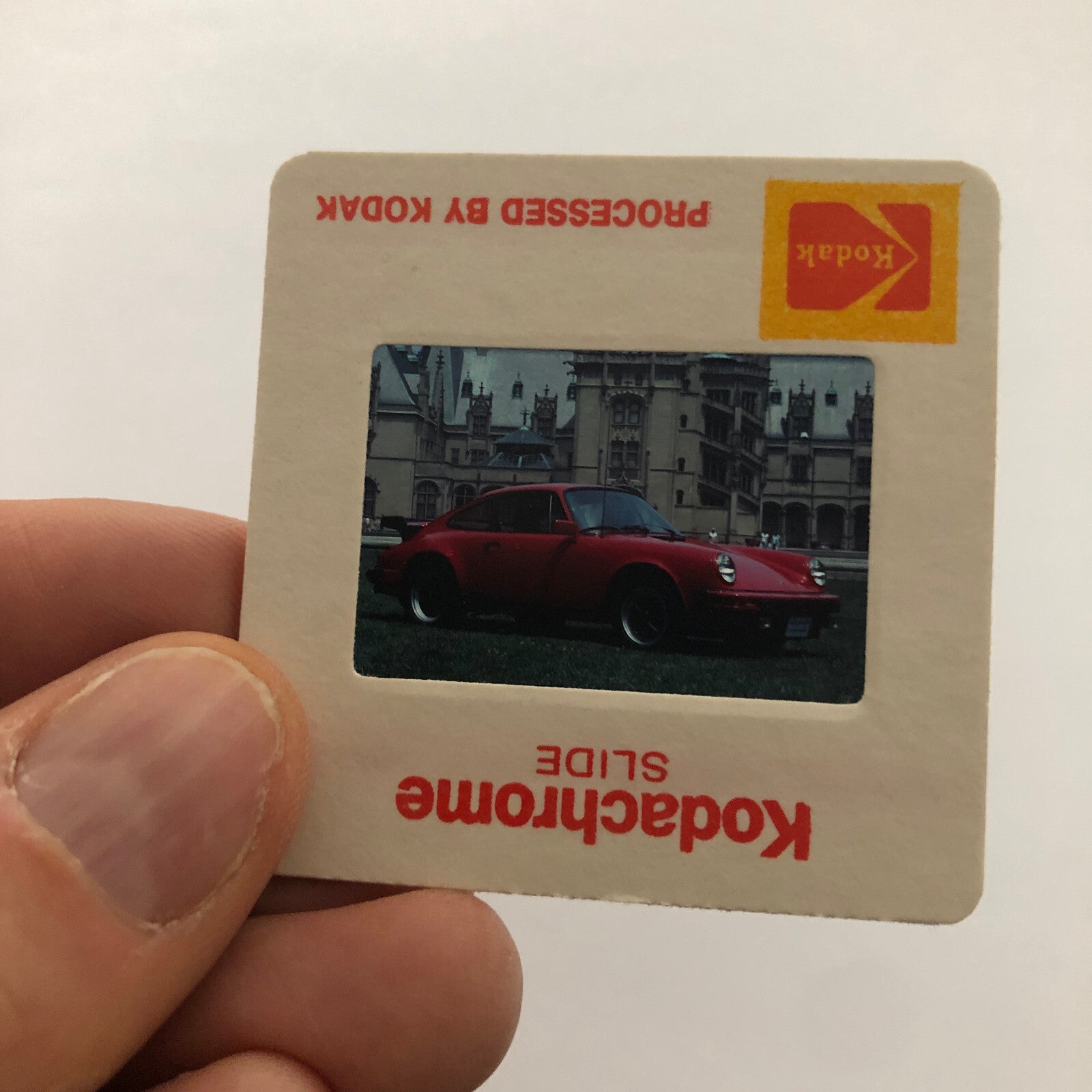 Porsche 911 Car 35mm Photo Slide Vintage 1981