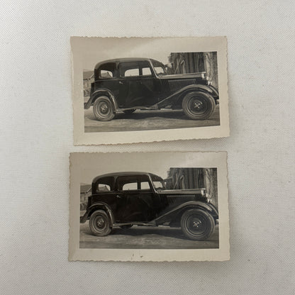 Vintage Photo Photograph Print Lot 2x Vintage Car Automobile