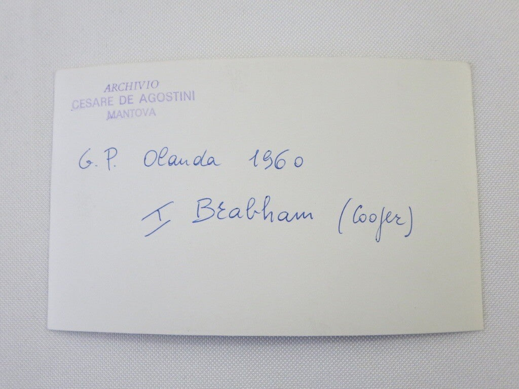 Vintage 1960 Dutch Grand Prix Racing Photograph Press Photo Jack Brabham Cooper