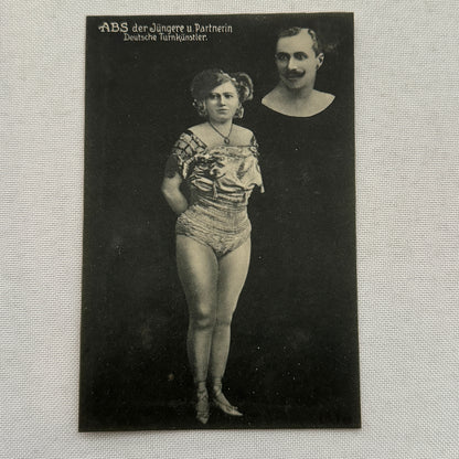 Vintage Circus Performer Advertising Card Image German European
