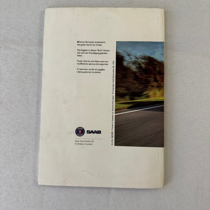 1995 Saab 900 Car Owners Manual Pouch GERMAN Text