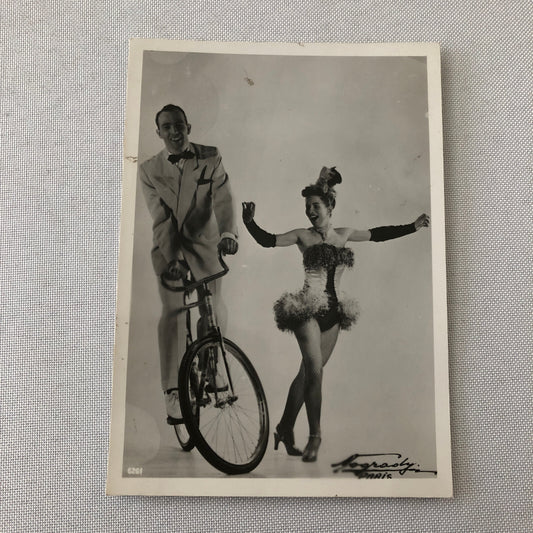 Circus Performers with Bicycle Photo Photograph Vintage 2 Heinkes