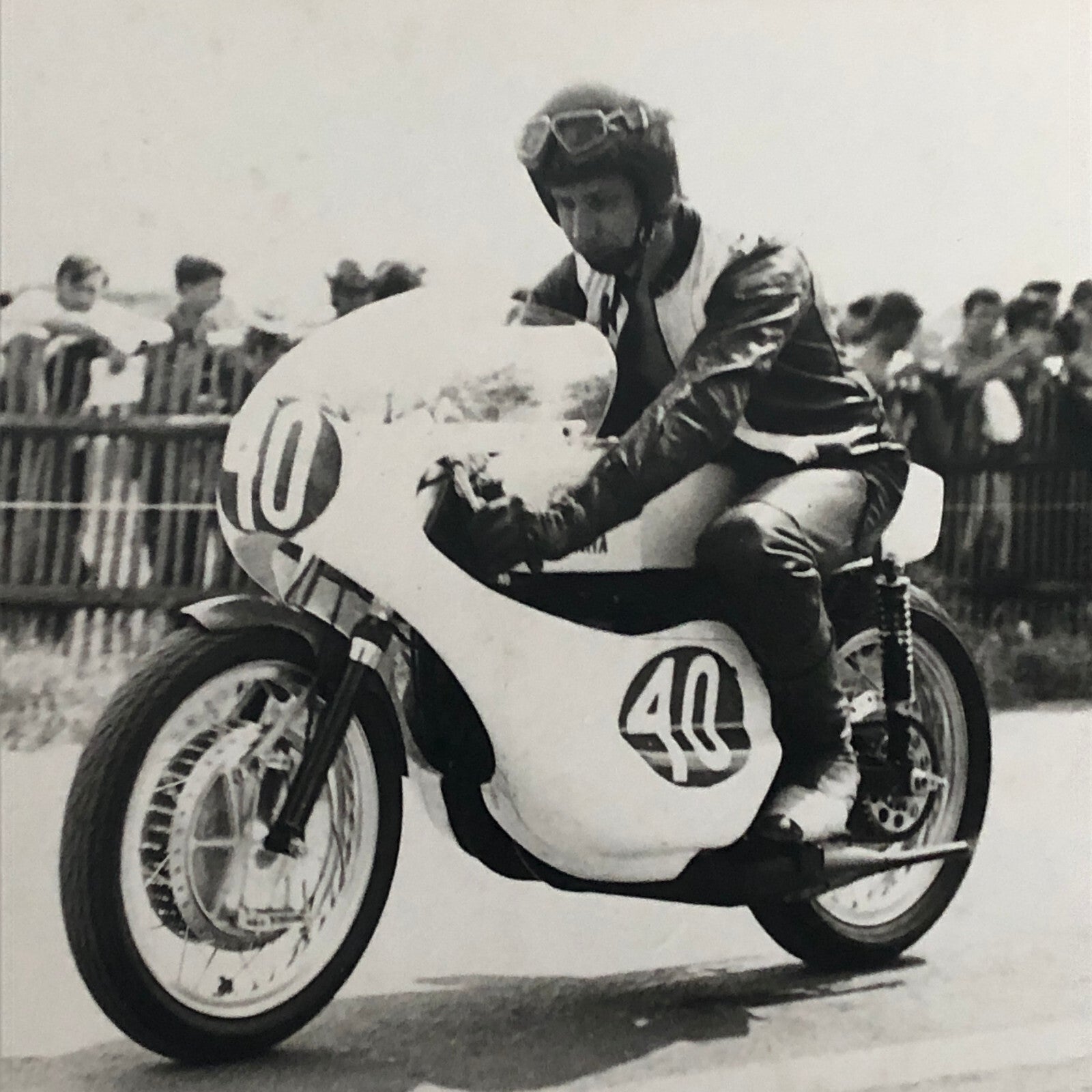 Vintage Motorcycle Racing Photo photograph Rider Kai Kuparinen Yamaha 1971