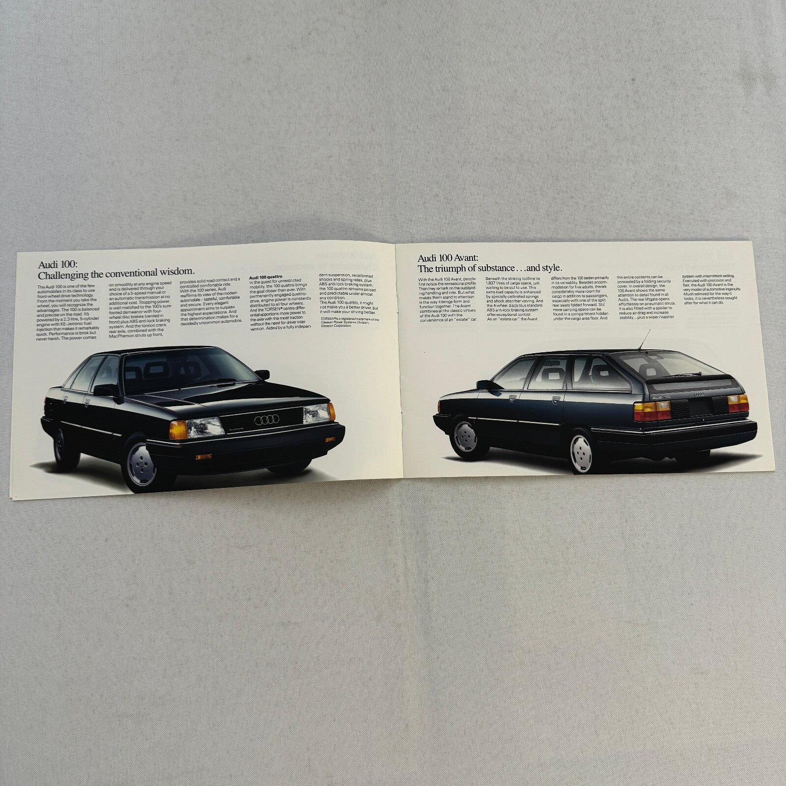 1989 Audi Car Sales Brochure Catalog 90 Quattro 100 Avant 200 Turbo Quattro +