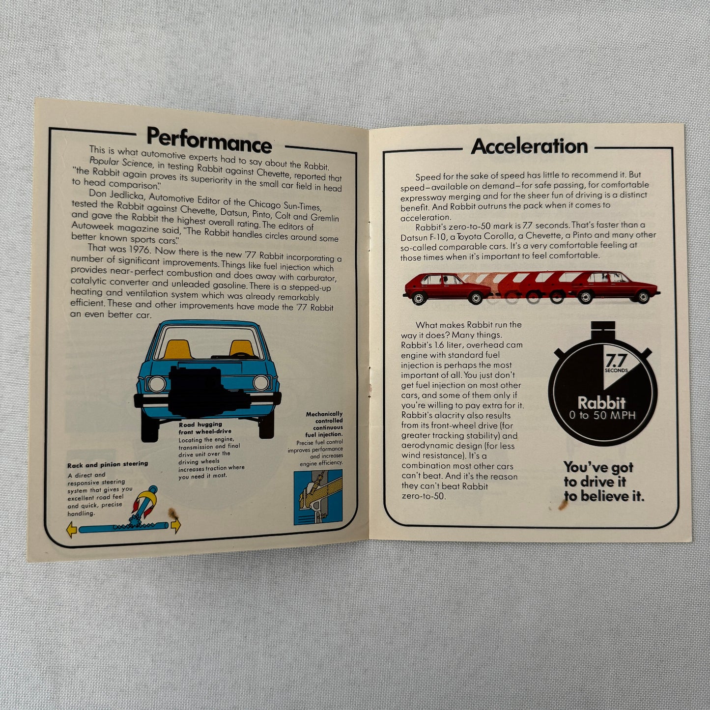 Volkswagen VW Rabbit Car Sales Brochure Catalog Canadian 1977 Campmobile Bus