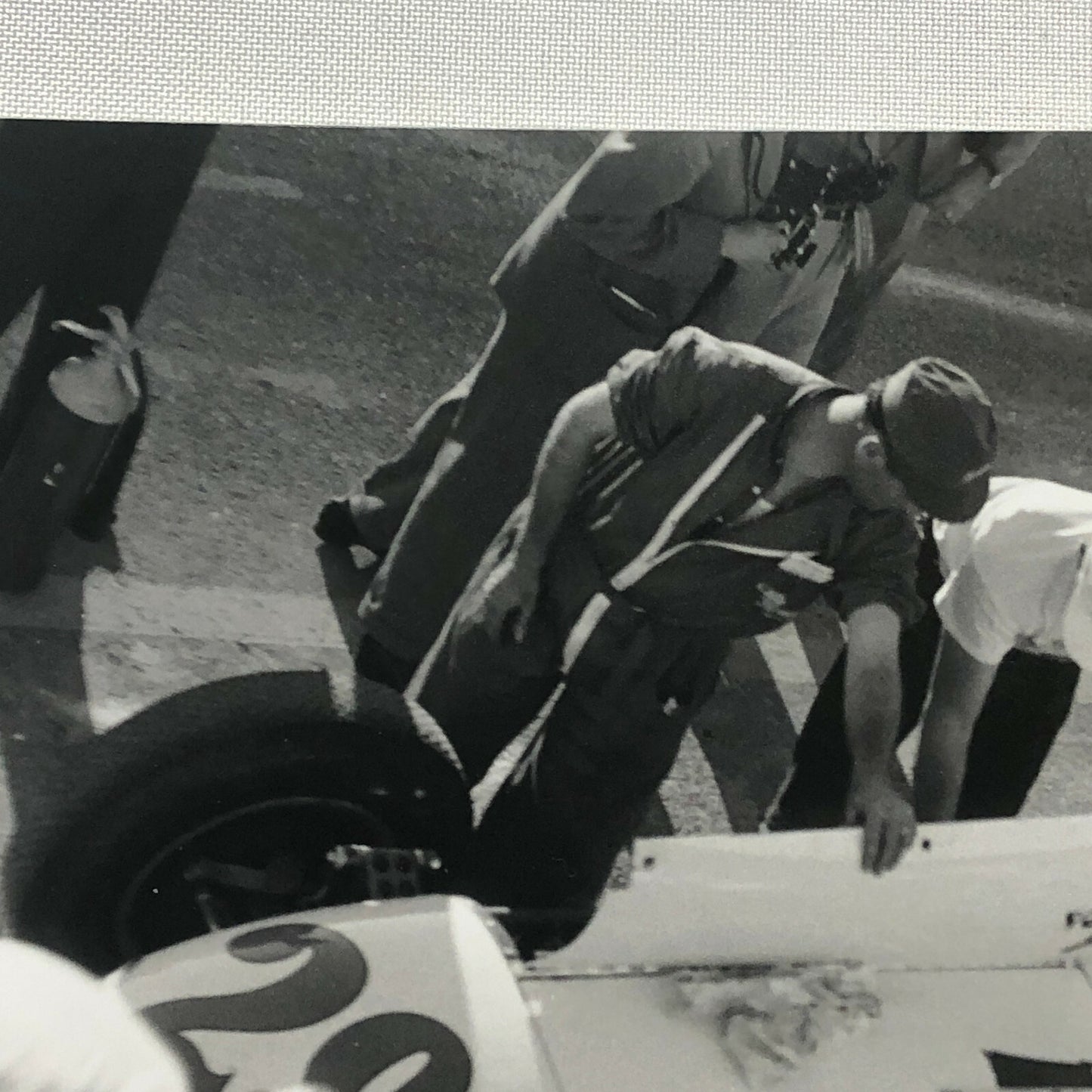 Vintage Racing Photo Photograph AJ Foyt Dean Van Lines Special Car JM Fangio 