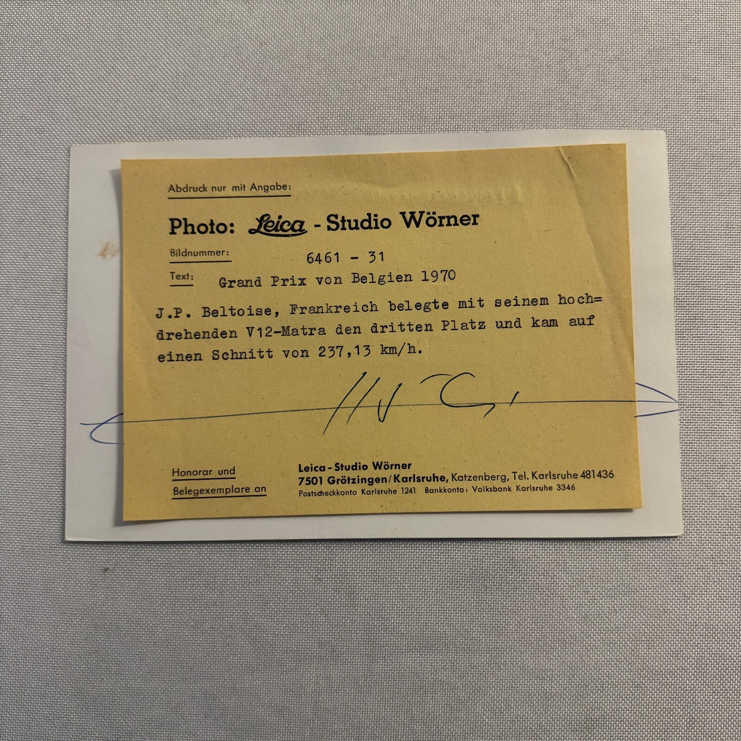 1970 Belgian Grand Prix Racing Photo Photograph Jean Pierre Beltoise JP Beltoise
