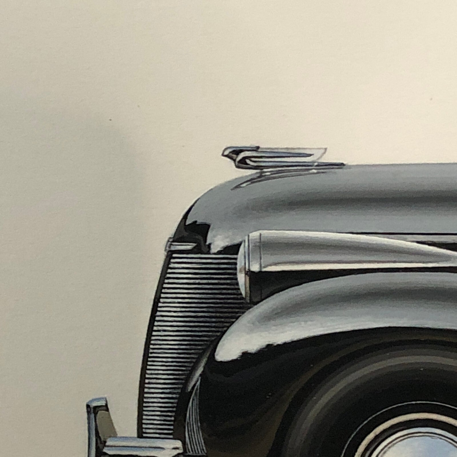 1939 Cadillac Sixty Special Fleetwood Car Illustration Art Drawing Hand Drawn