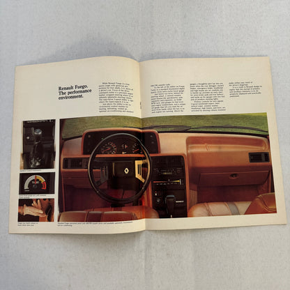 1982 Renault Fuego Car Sales Brochure Catalog Advertising Vintage