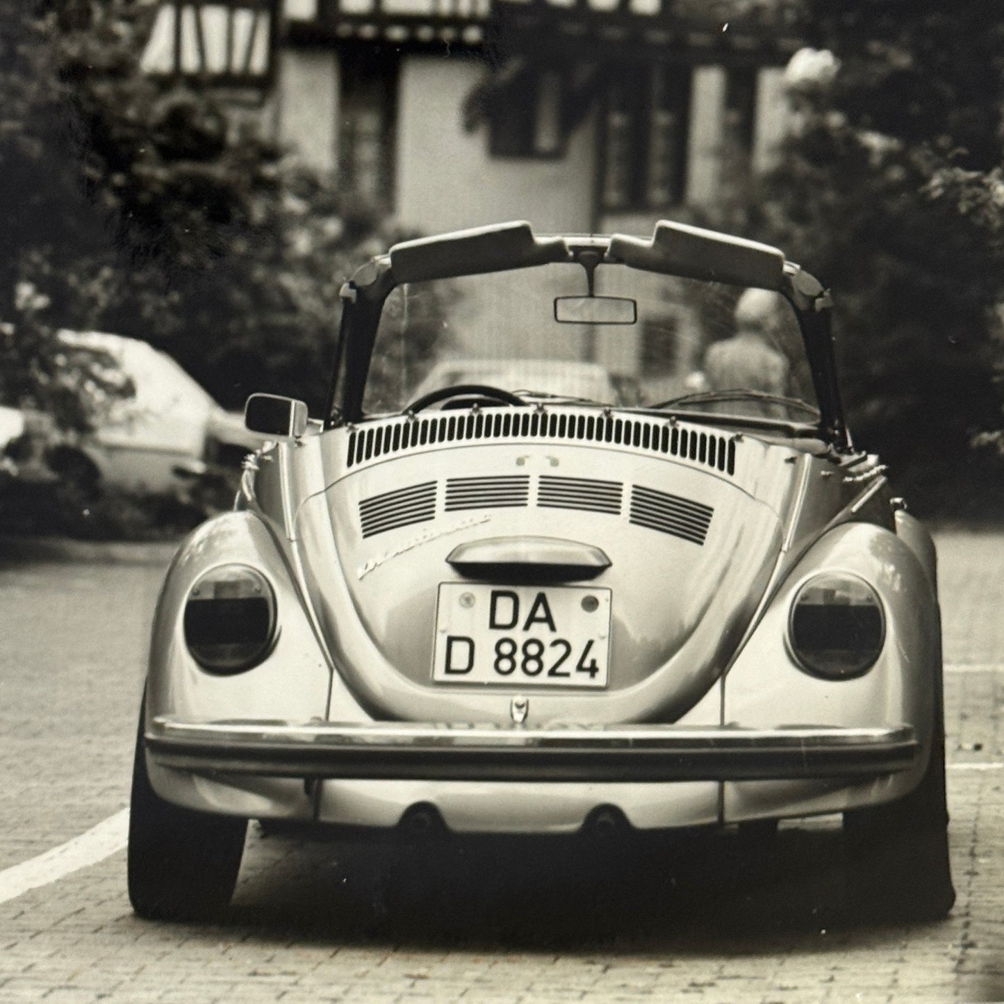 Vintage Volkswagen VW Beetle Convertible Cabriolet Photo Photograph Print Lot 2x