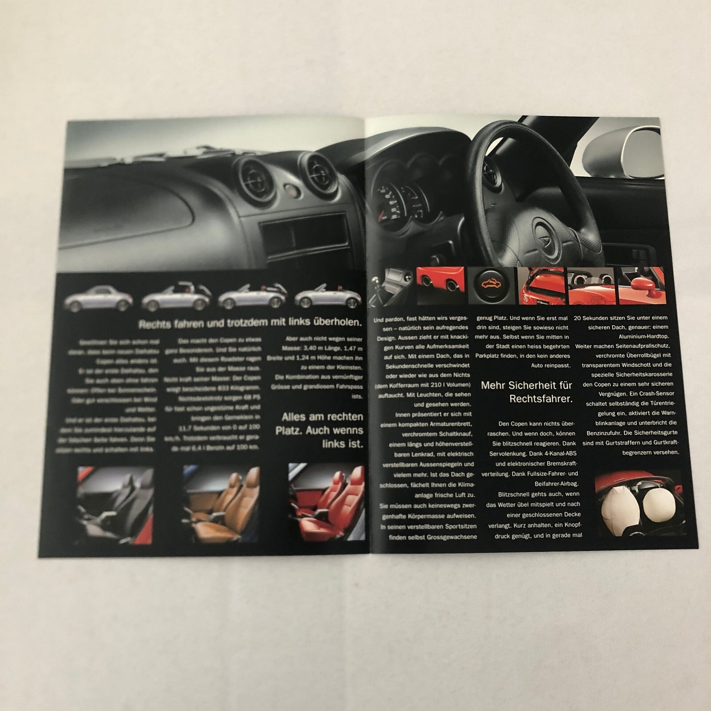 Daihatsu Copen Roadster Convertible Car Sales Brochure Catalog GERMAN Text
