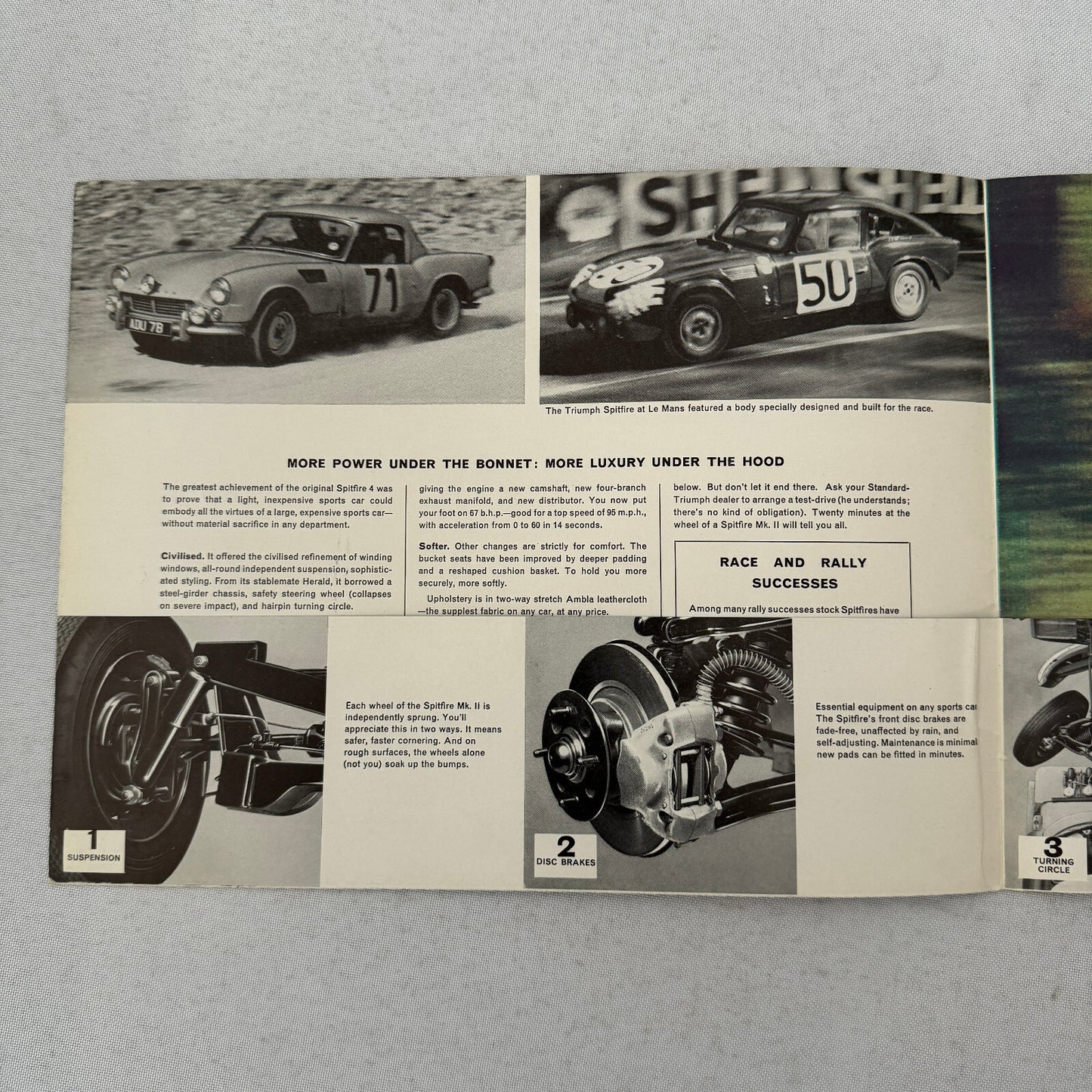 Triumph Spitfire MK11 Roadster Convertible Car Sales Brochure Catalog Vintage