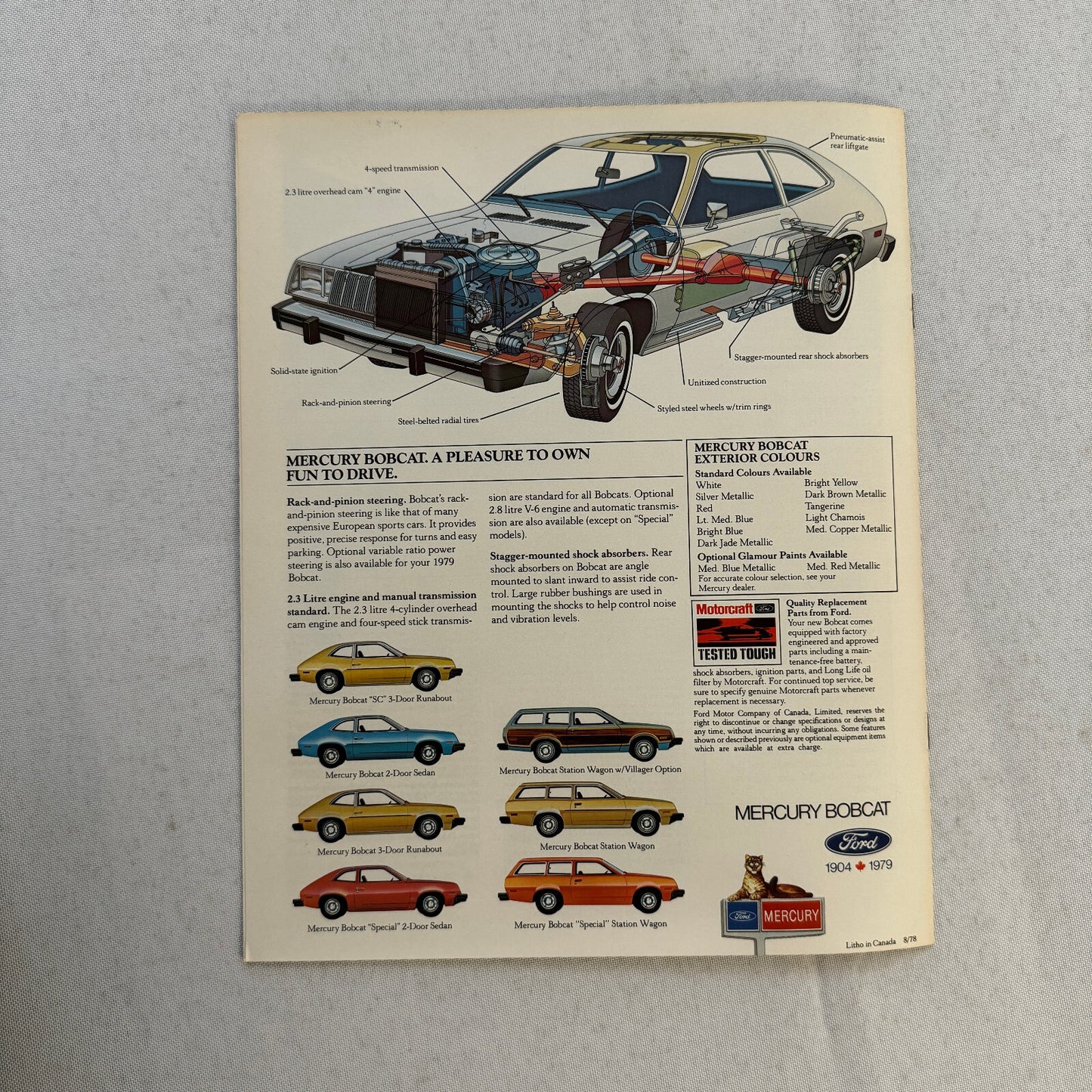 1979 Mercury Bobcat Car Sales Brochure Catalog Wagon Villager Sedan Runabout SC