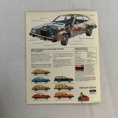 1979 Mercury Bobcat Car Sales Brochure Catalog Wagon Villager Sedan Runabout SC
