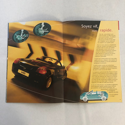 Toyota MR Roadster Car Sales Brochure Catalog Advertising FRENCH TEXT Toyota MR2