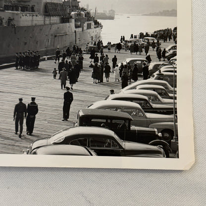 Royal Canadian Military Ship HMCS Quebec Press Photo Photograph 1952 Boat