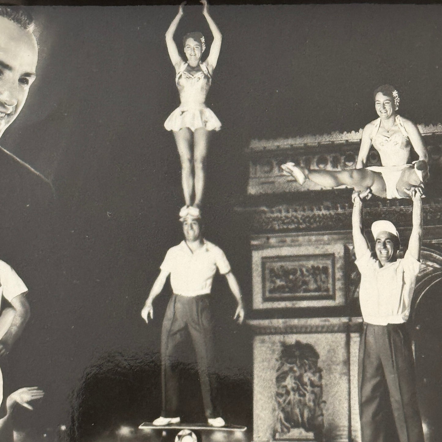 Vintage Circus Acrobat Balancing Act Photo Photograph Print Les Rollers