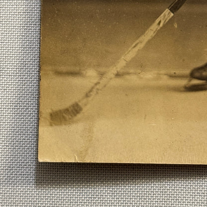 Hockey Player Antique Photo Photograph Young Amateur Vintage