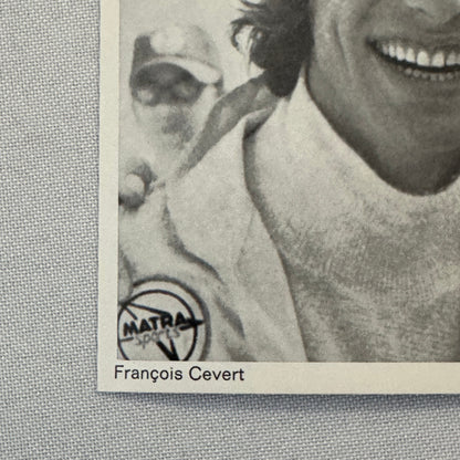 Francois Cevert Racing Driver Postcard Matra Goodyear Tire
