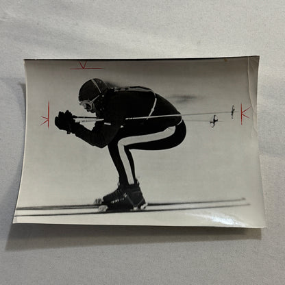 Vintage Skier Skiing Photo Print Retro Winter Sports Wall Art