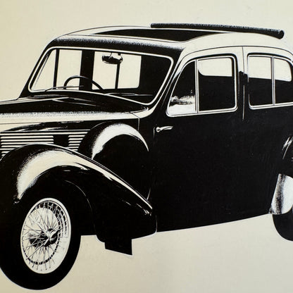 1939 Bugatti Type 57C Galibier Automobile Illustration Art Drawing Hand Drawn