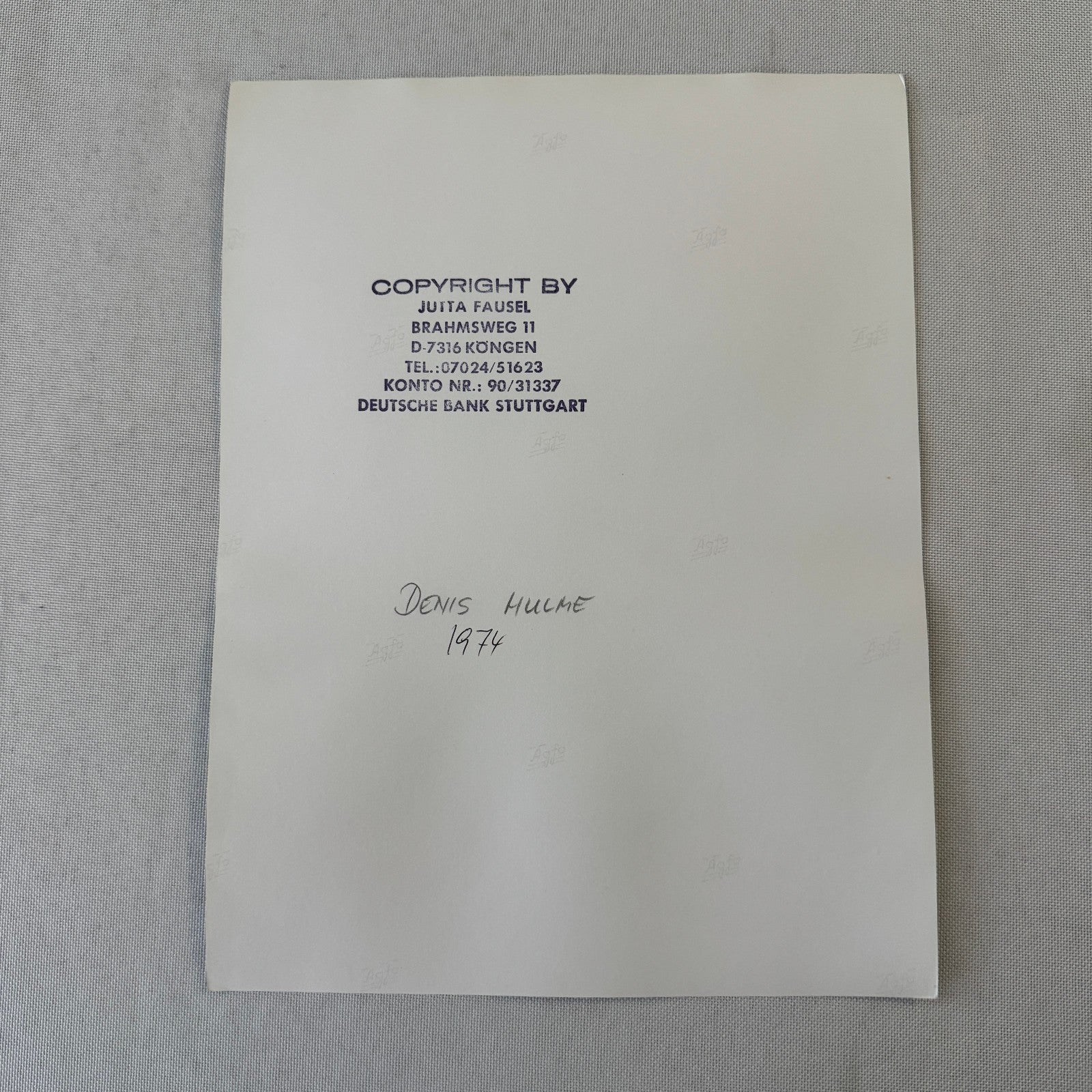 1974 Racing Driver Photo Denis Hulme Vintage Photograph F1 Formula 1