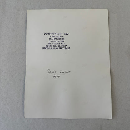 1974 Racing Driver Photo Denis Hulme Vintage Photograph F1 Formula 1