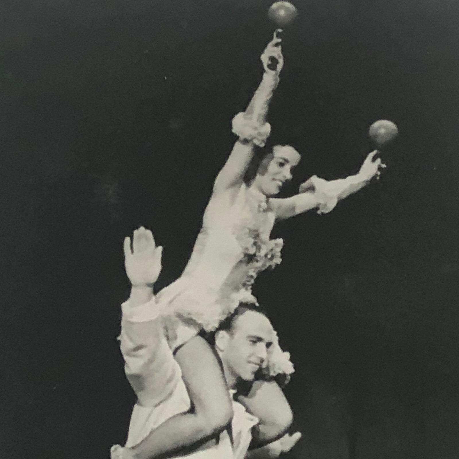 Circus Performer Bicycle Balancing Act 2 Heinkes Vintage Photo Photograph