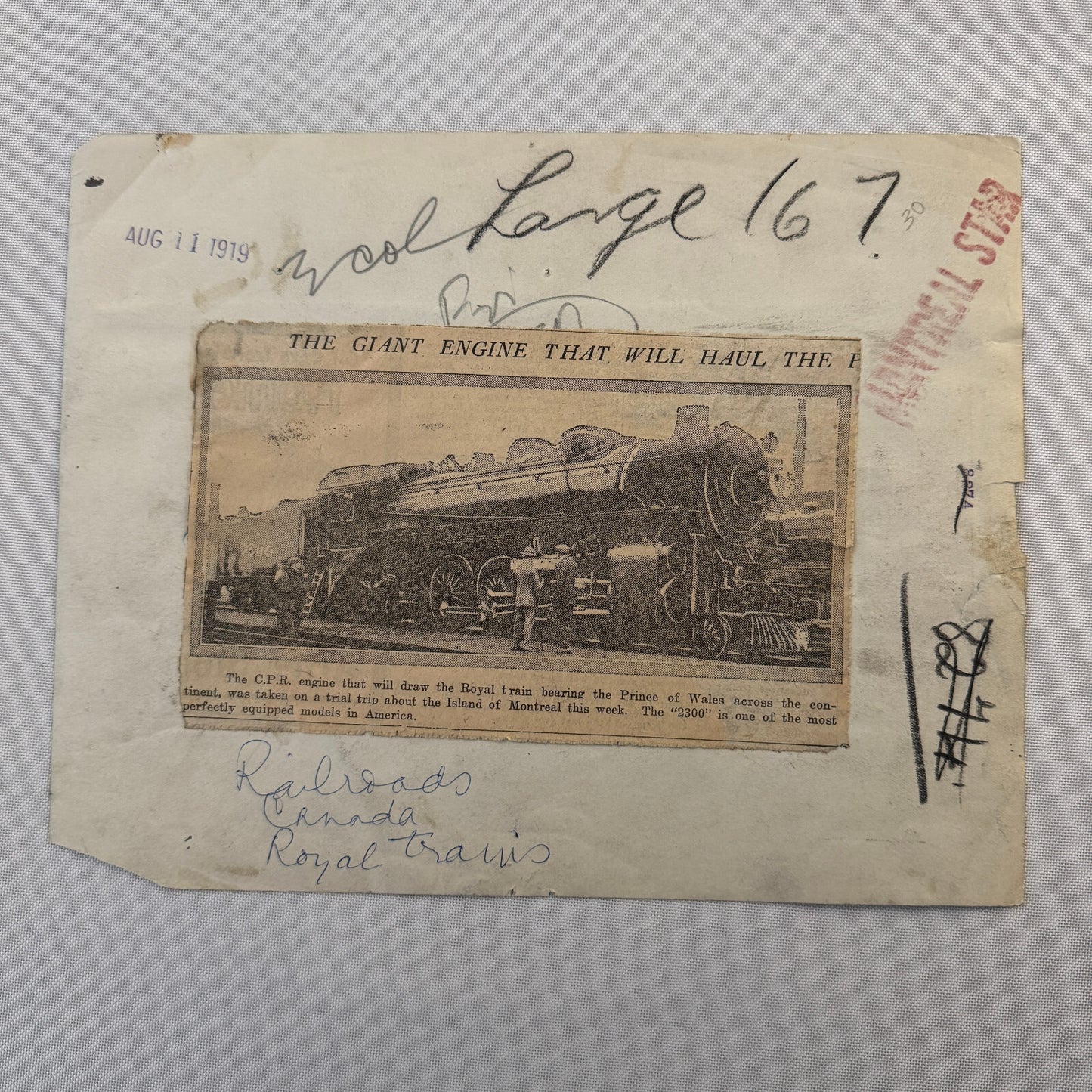Royal Train Prince of Wales Canada Tour 1919 Press Photo Vintage Rail Railway