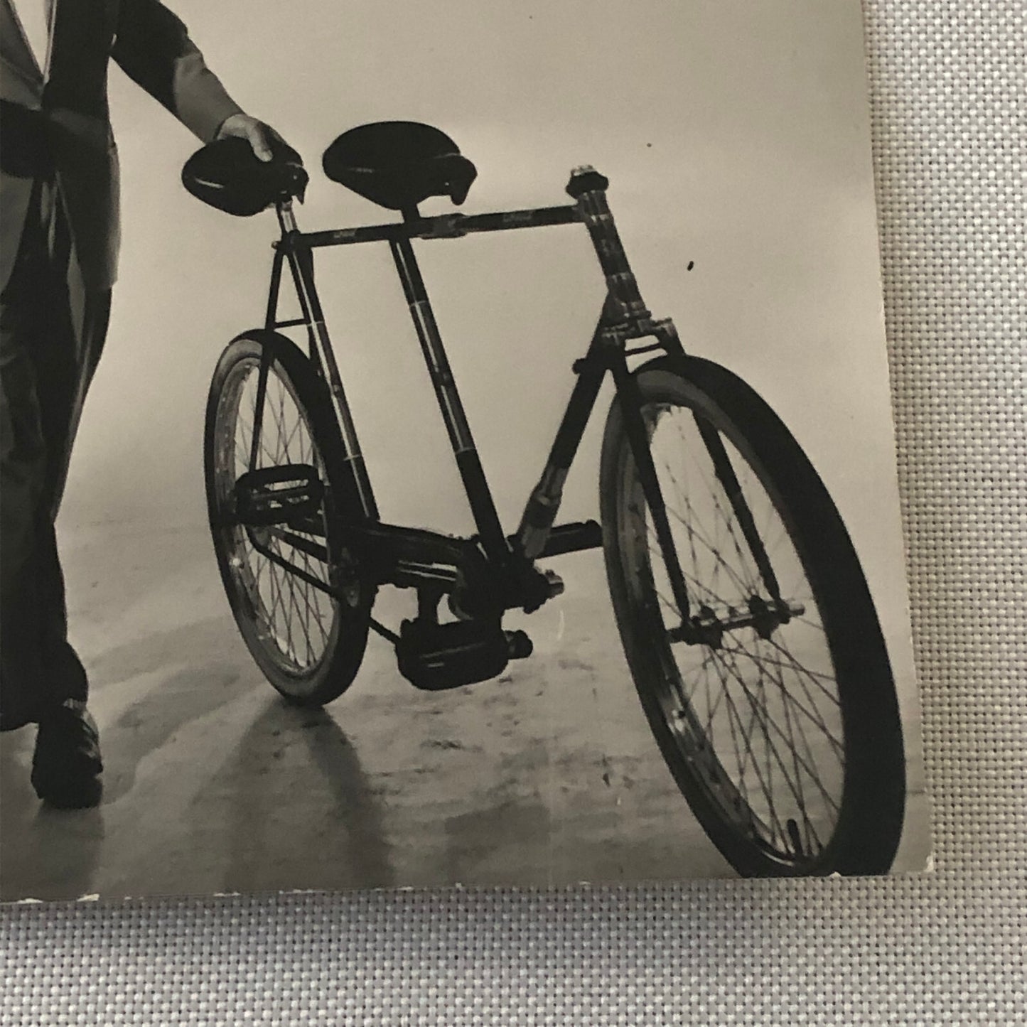 Circus Performers with Bicycle in Costume Vintage Photo Photograph