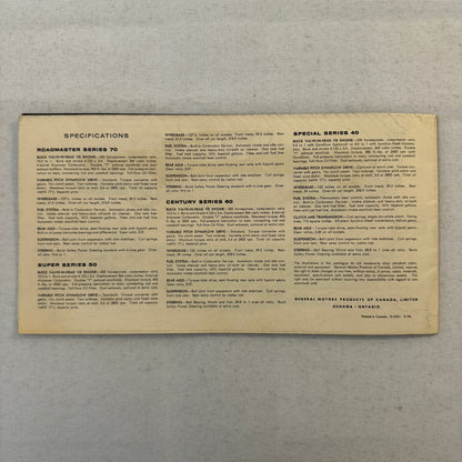 1957 Buick Car Sales Brochure Catalog Roadmaster Super Century Special Vintage