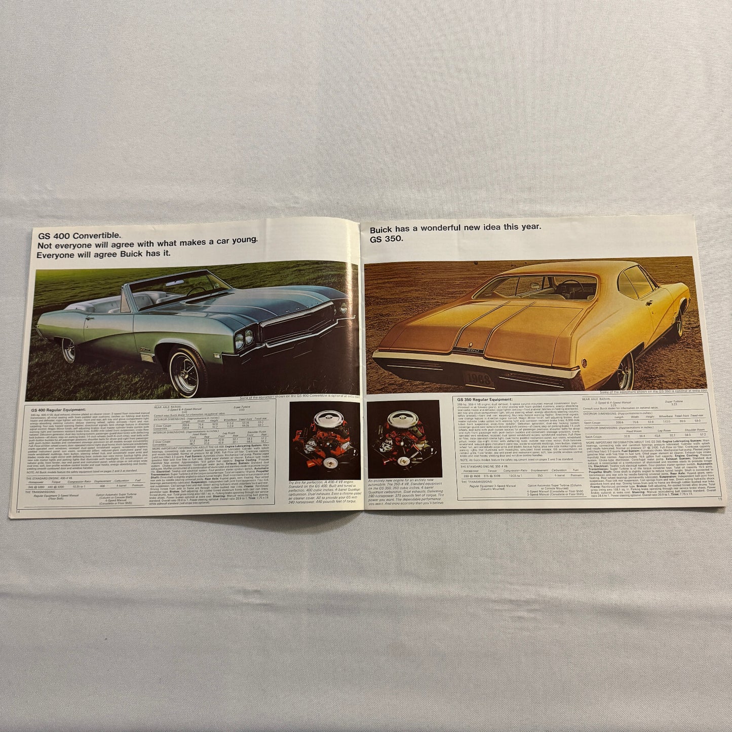 1968 Buick Sales Brochure Catalog GS400 GS350 Skylark Wildcat Electra Riviera +