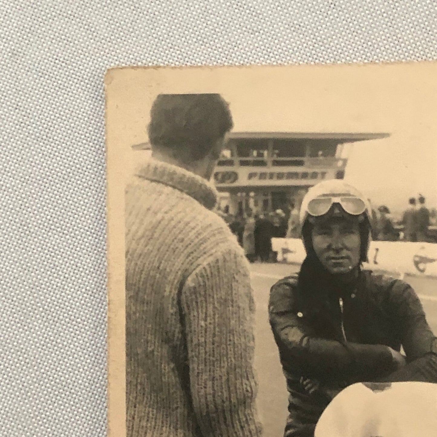 Vintage Motorcycle Racing Photo photograph Snapshot