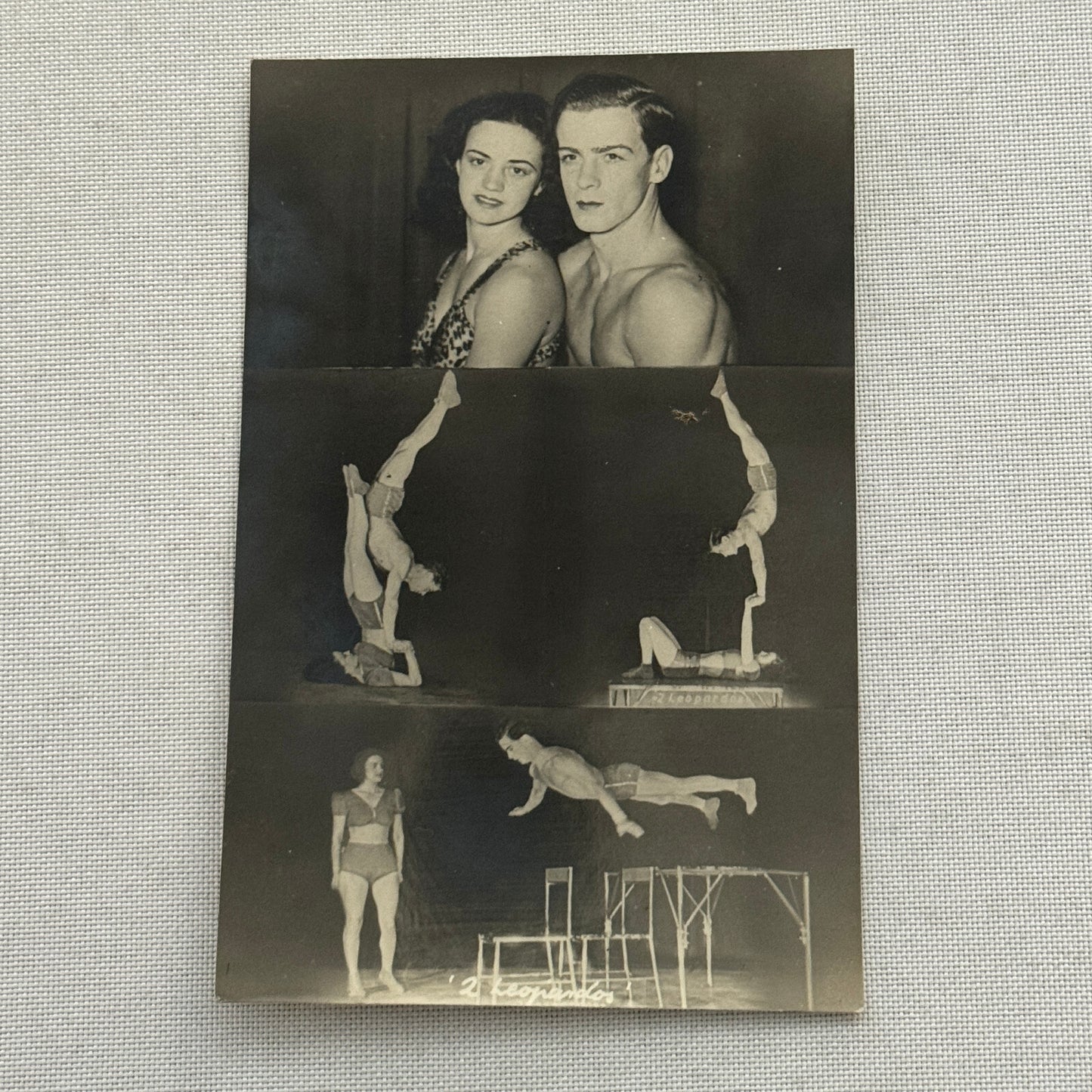 Vintage Circus Acrobat Balancing Act Acrobat Postcard Post Card