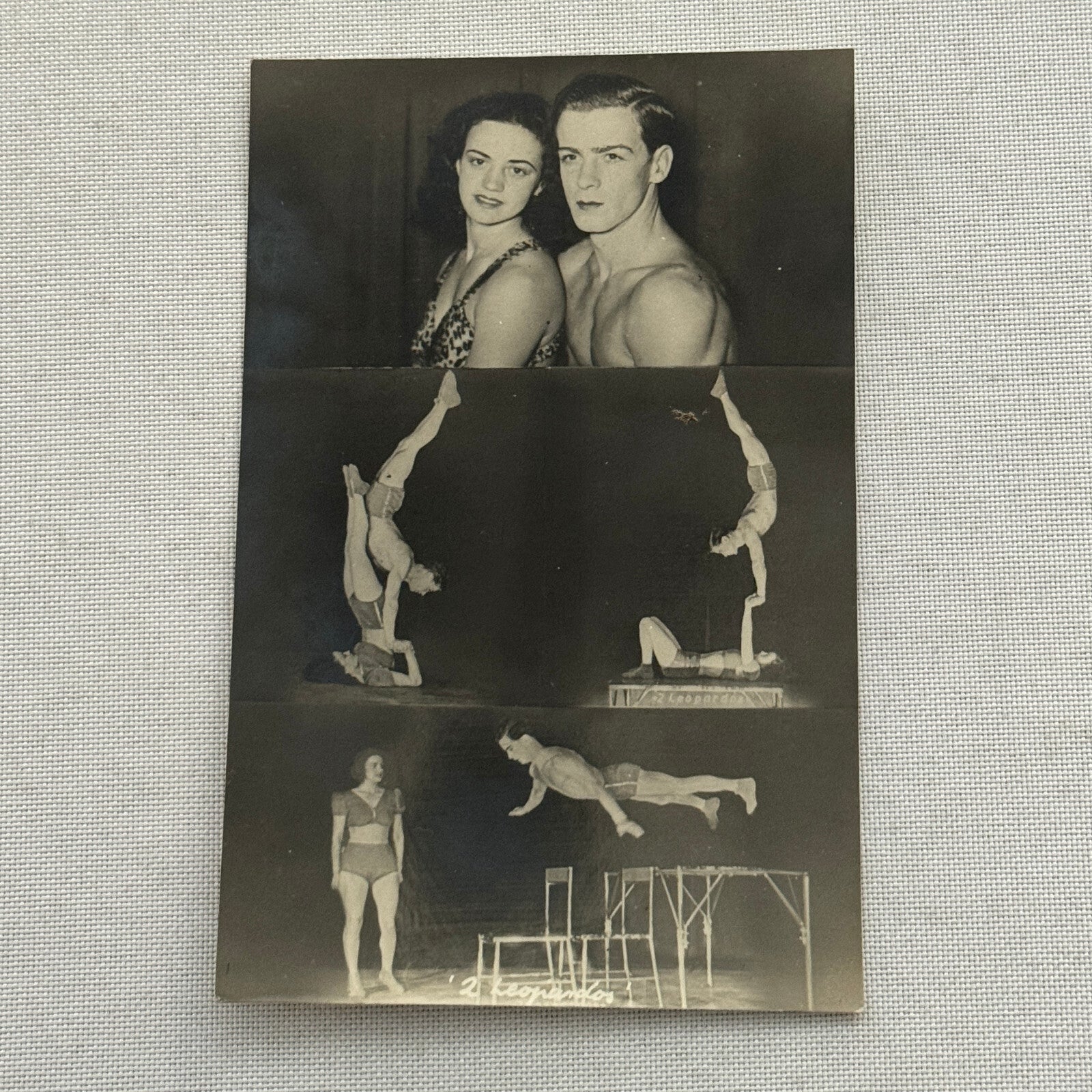 Vintage Circus Acrobat Balancing Act Acrobat Postcard Post Card