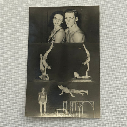 Vintage Circus Acrobat Balancing Act Acrobat Postcard Post Card