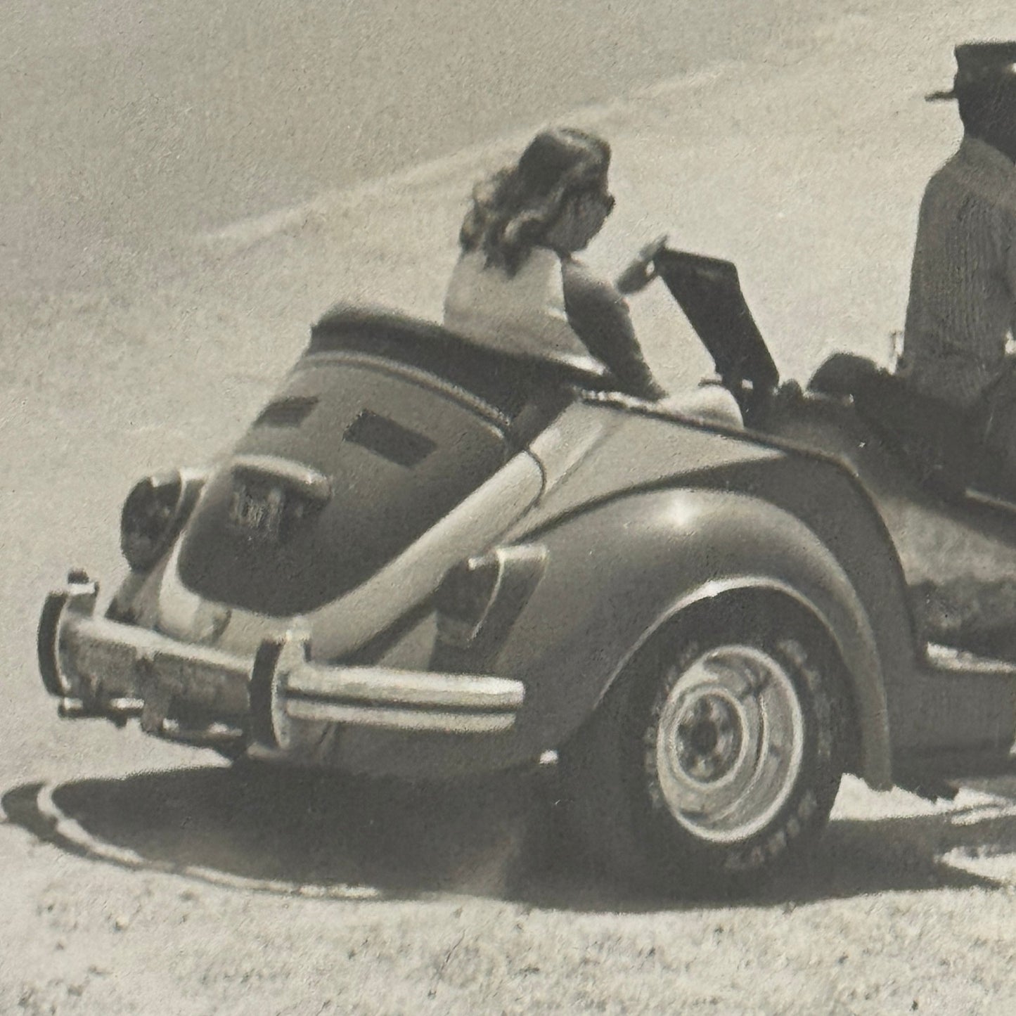 Vintage Volkswagen Beetle Trike Motorcycle VW Photo Photograph Print Custom
