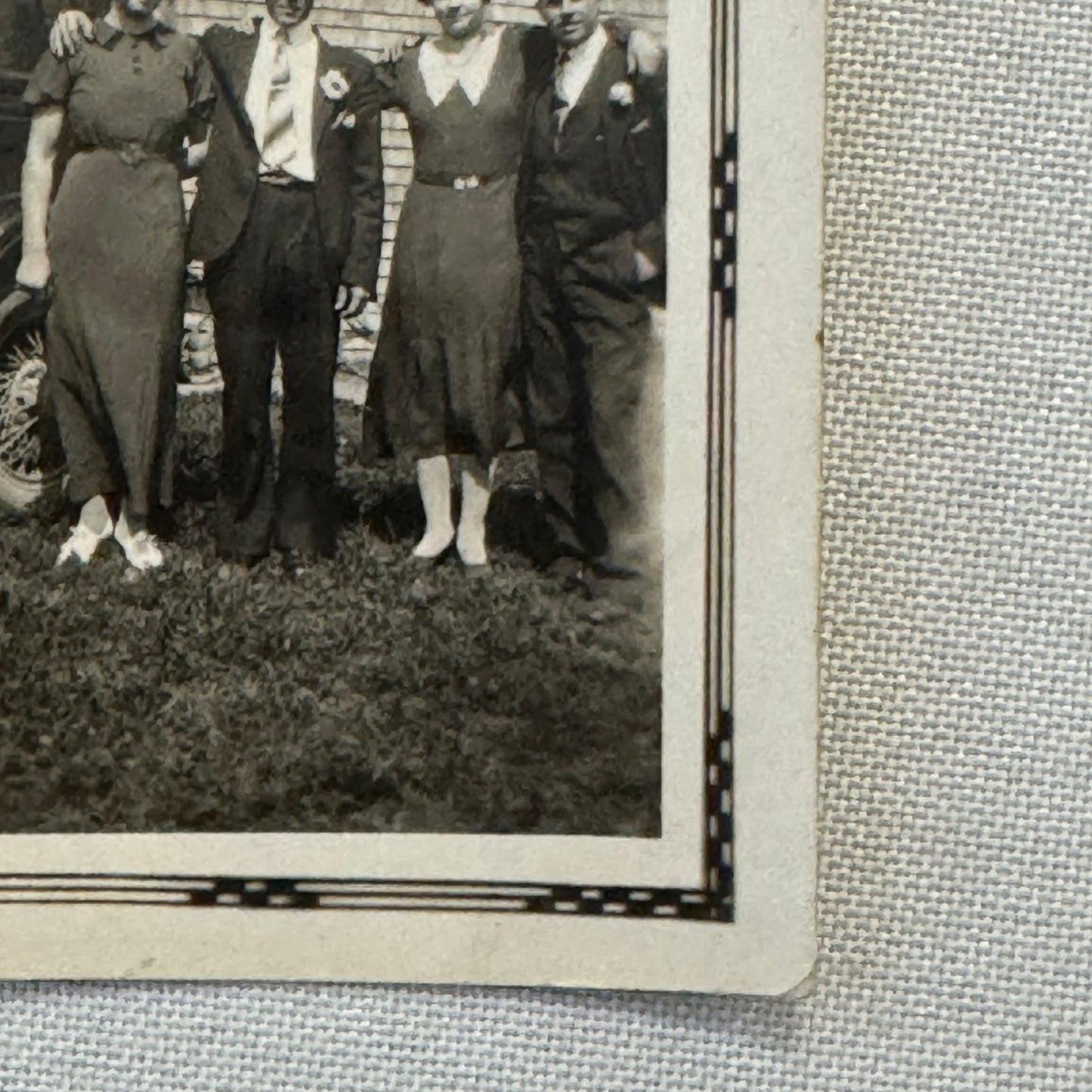 Vintage Photo Photograph Print Teenagers at Prom with Car Quebec Canada