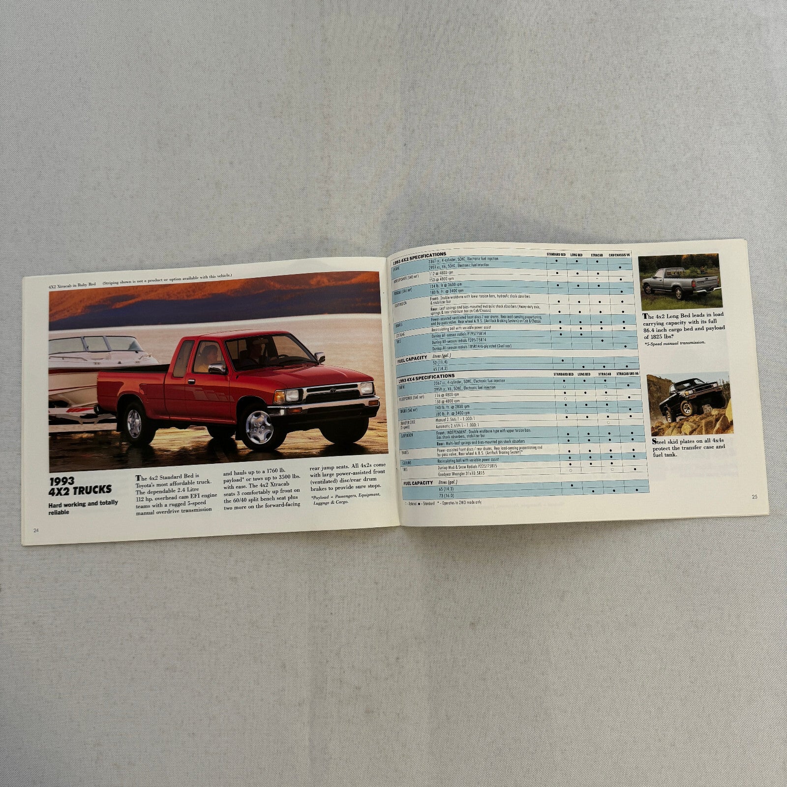 1993 Toyota Sales Brochure Catalog Previa Paseo MR2 Celica 4Runner T100 Pickup