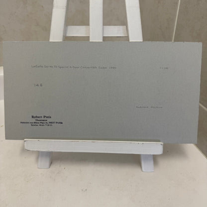 1940 LaSalle Series 52 Special Automobile Illustration Art Drawing Hand Drawn