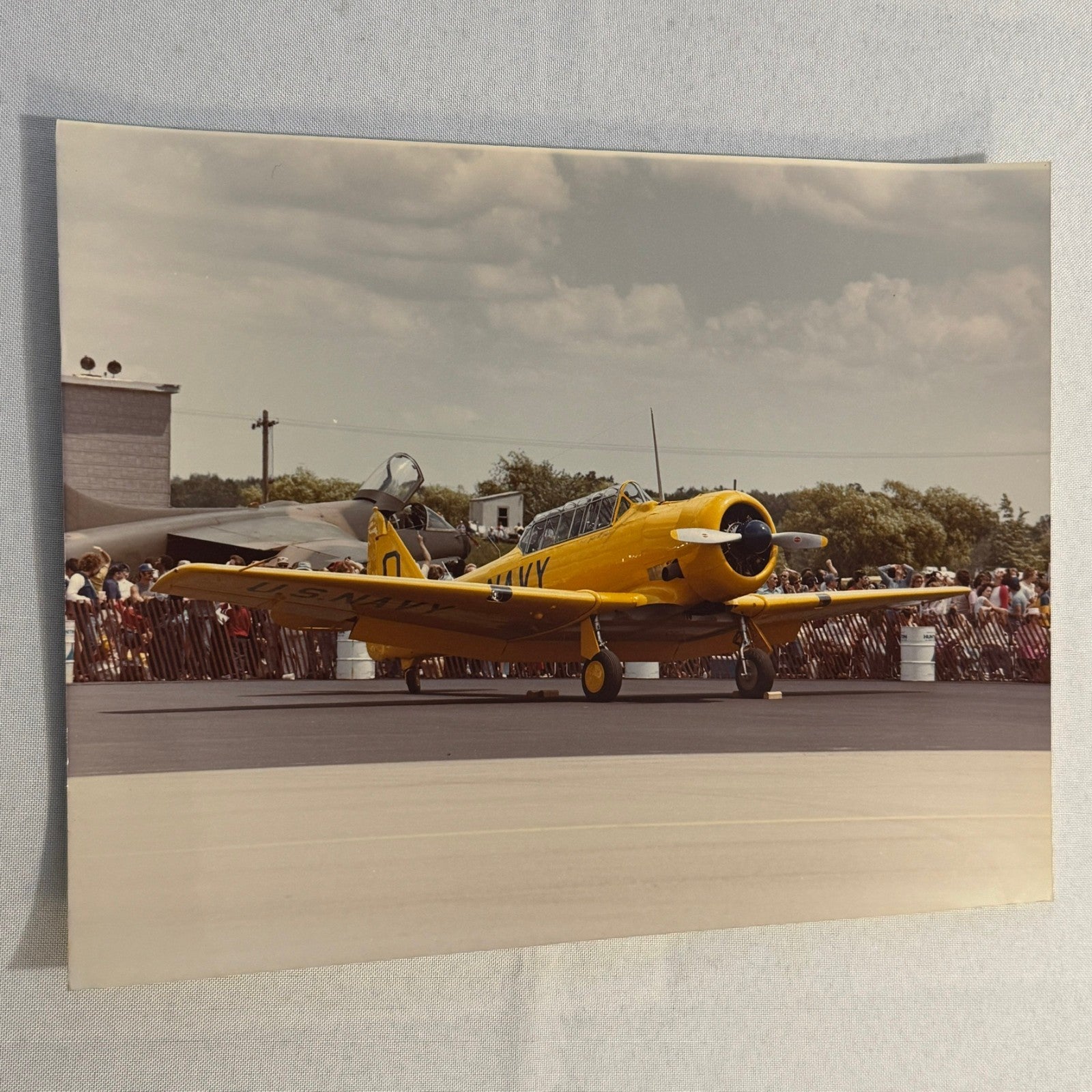 Vintage US Navy Aircraft Airshow Photo Large Format Aviation Photograph Military