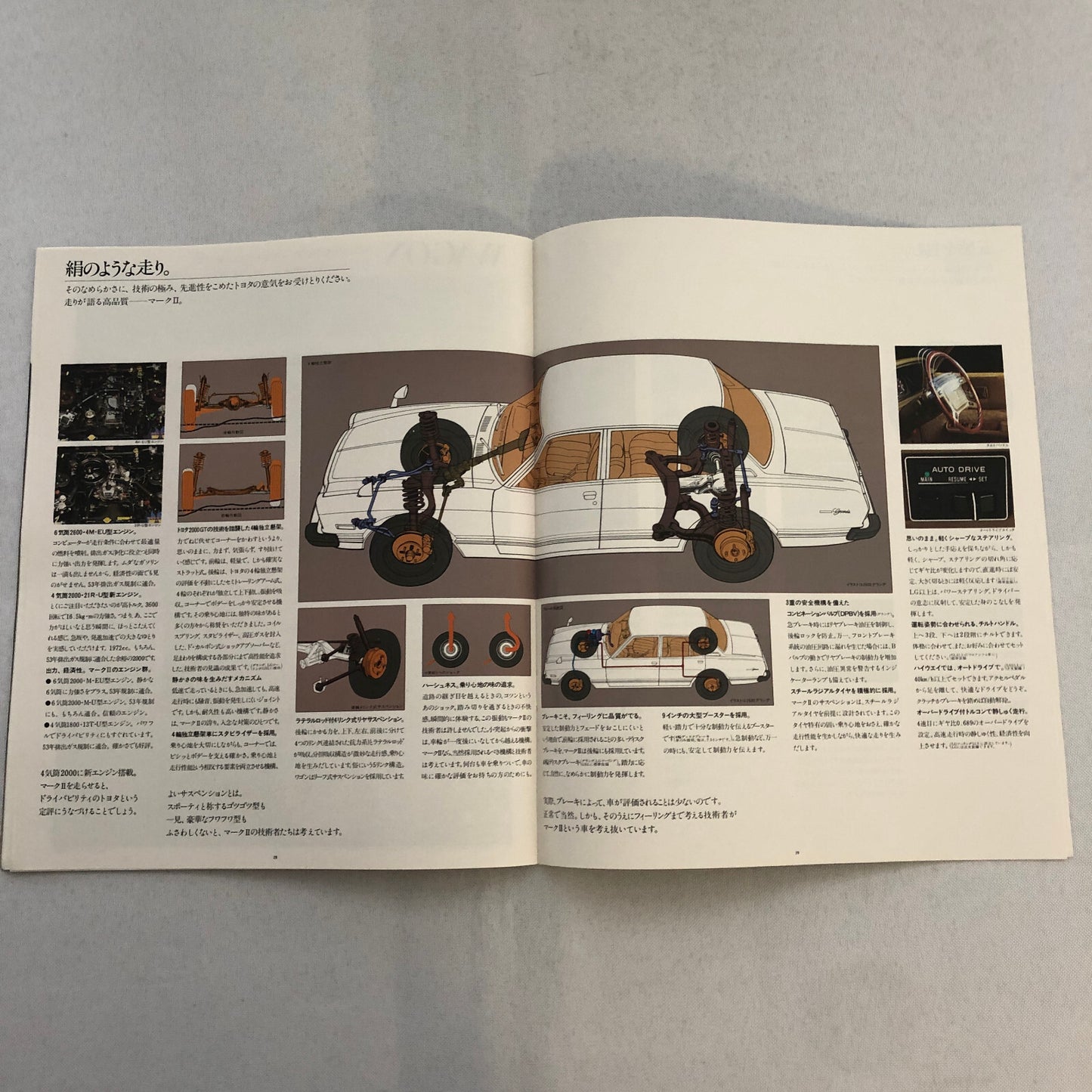 Toyota Mark II Car Sales Brochure Catalog Advertising Japanese Text JDM