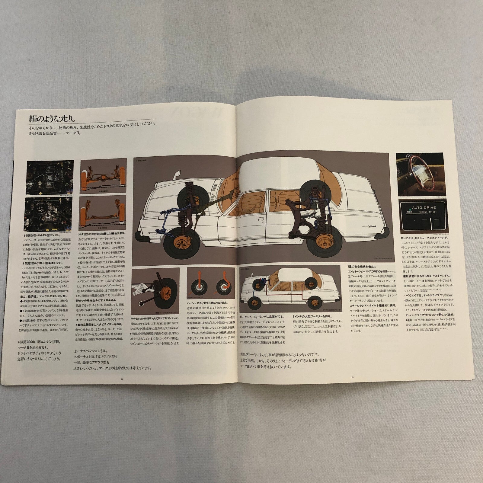 Toyota Mark II Car Sales Brochure Catalog Advertising Japanese Text JDM