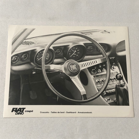 Fiat Dino Coupe Factory Press Photo Photograph