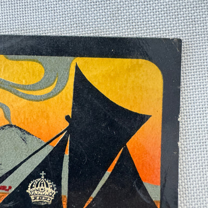 Vintage Hotel Travel Luggage Label Hotel Royal Des Etrangers Naples Italy