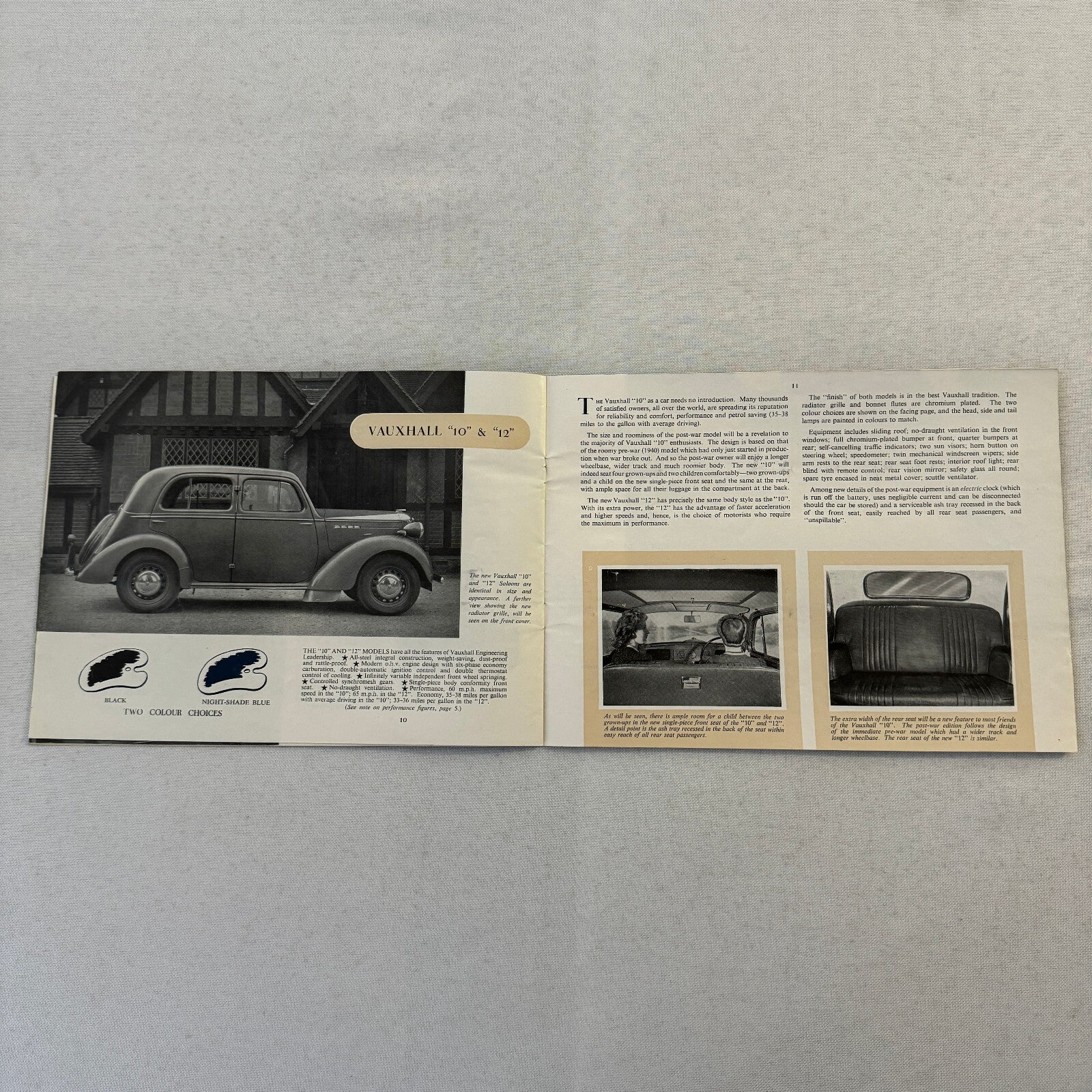 Vauxhall Car Sales Brochure Catalog Advertising 10HP 12HP 14 HP 10 12 14 Vintage