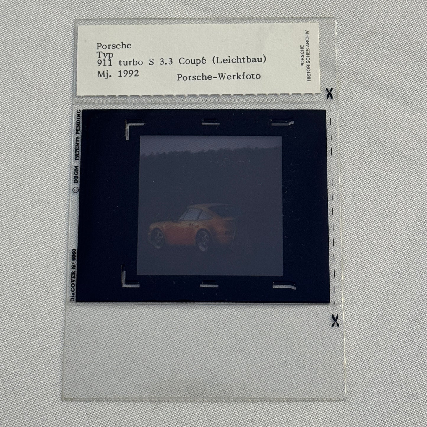 1992 Porsche 911 Turbo S 3.3 Coupe Leichtbau Film Photo Slide Transparency